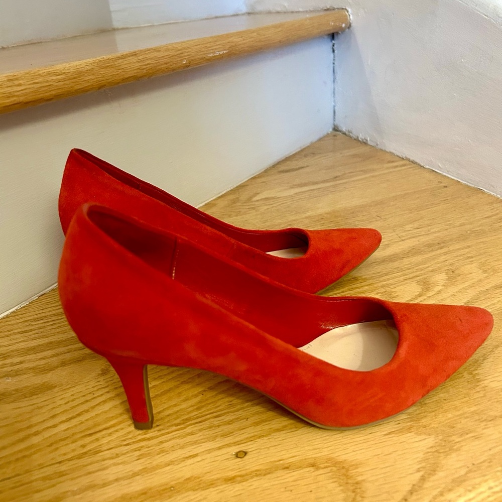 Red Suede Luca Ferri Genuine Learher Pumps